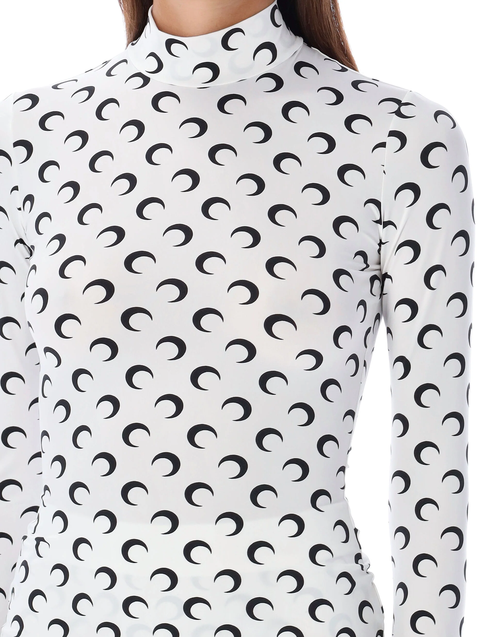 Marine Serre Slim Fit Moon Print Long-Sleeve Top - Image 3
