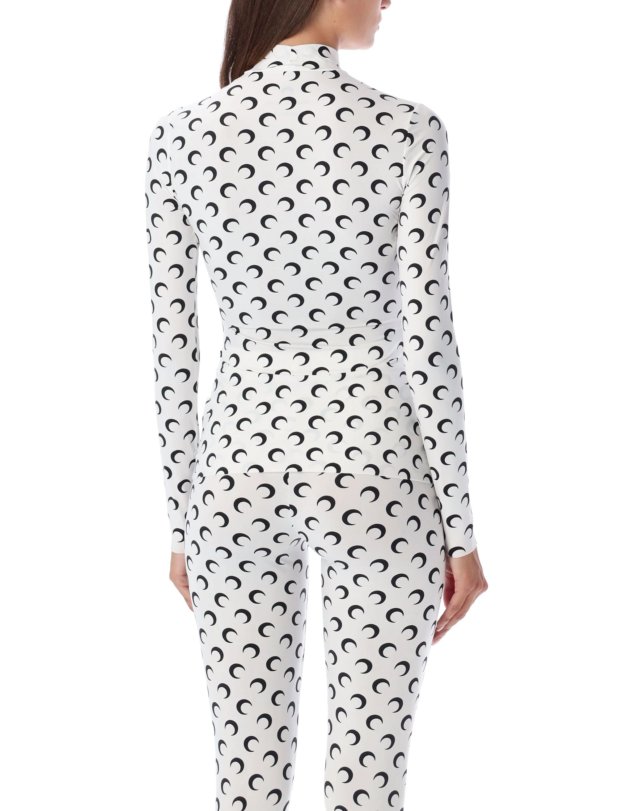 Marine Serre Slim Fit Moon Print Long-Sleeve Top - Image 6