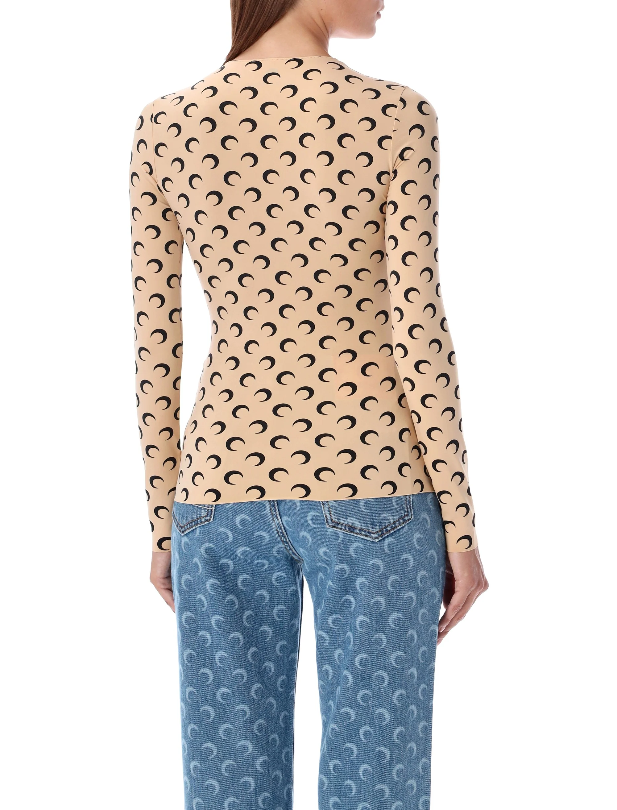 Marine Serre Slim Fit Moon Print Top for Women - Size S - Image 2