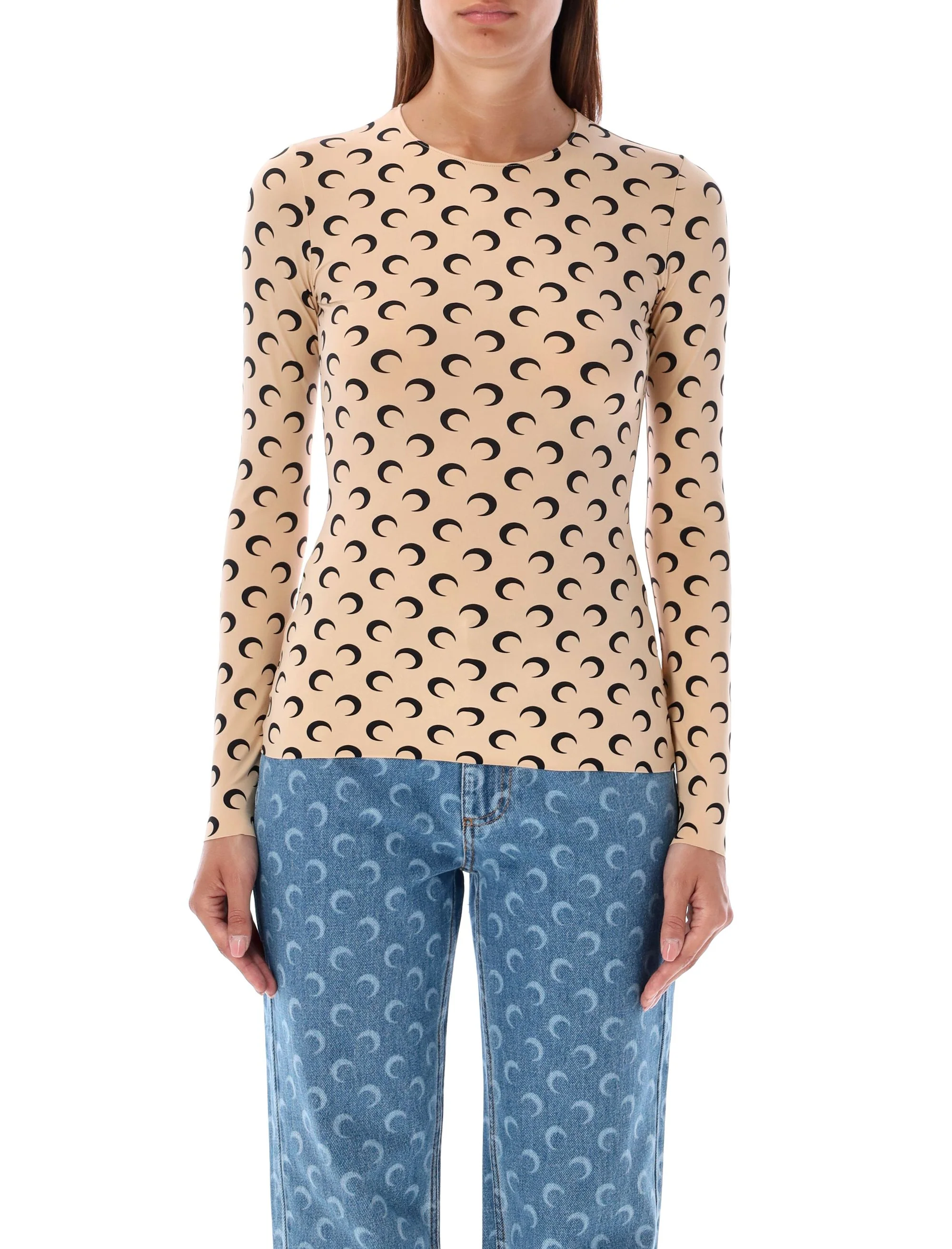 Marine Serre Slim Fit Moon Print Top for Women - Size S - Image 4