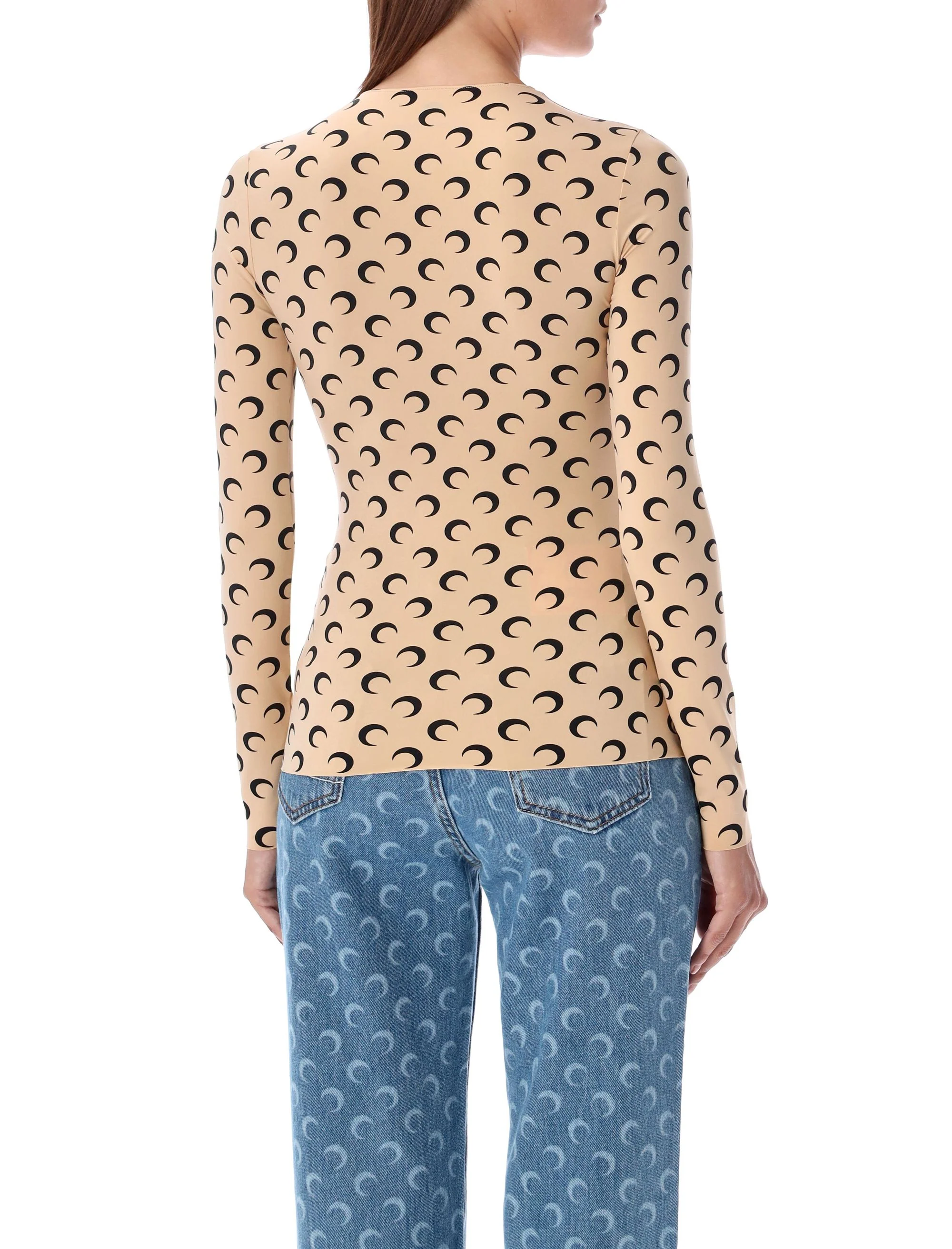 Marine Serre Slim Fit Moon Print Top for Women - Size S - Image 5