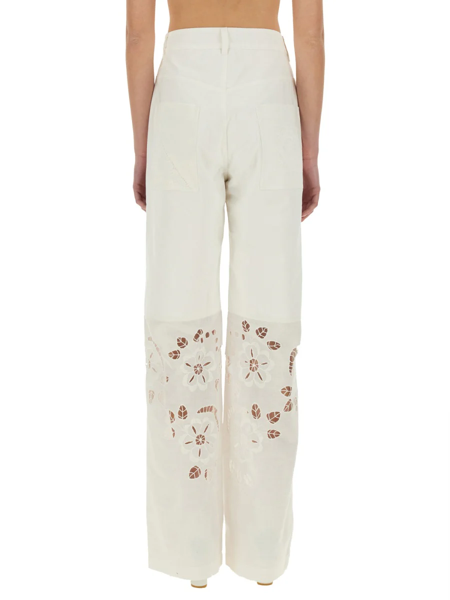MARINE SERRE Upcycled Linen Pants - Image 7