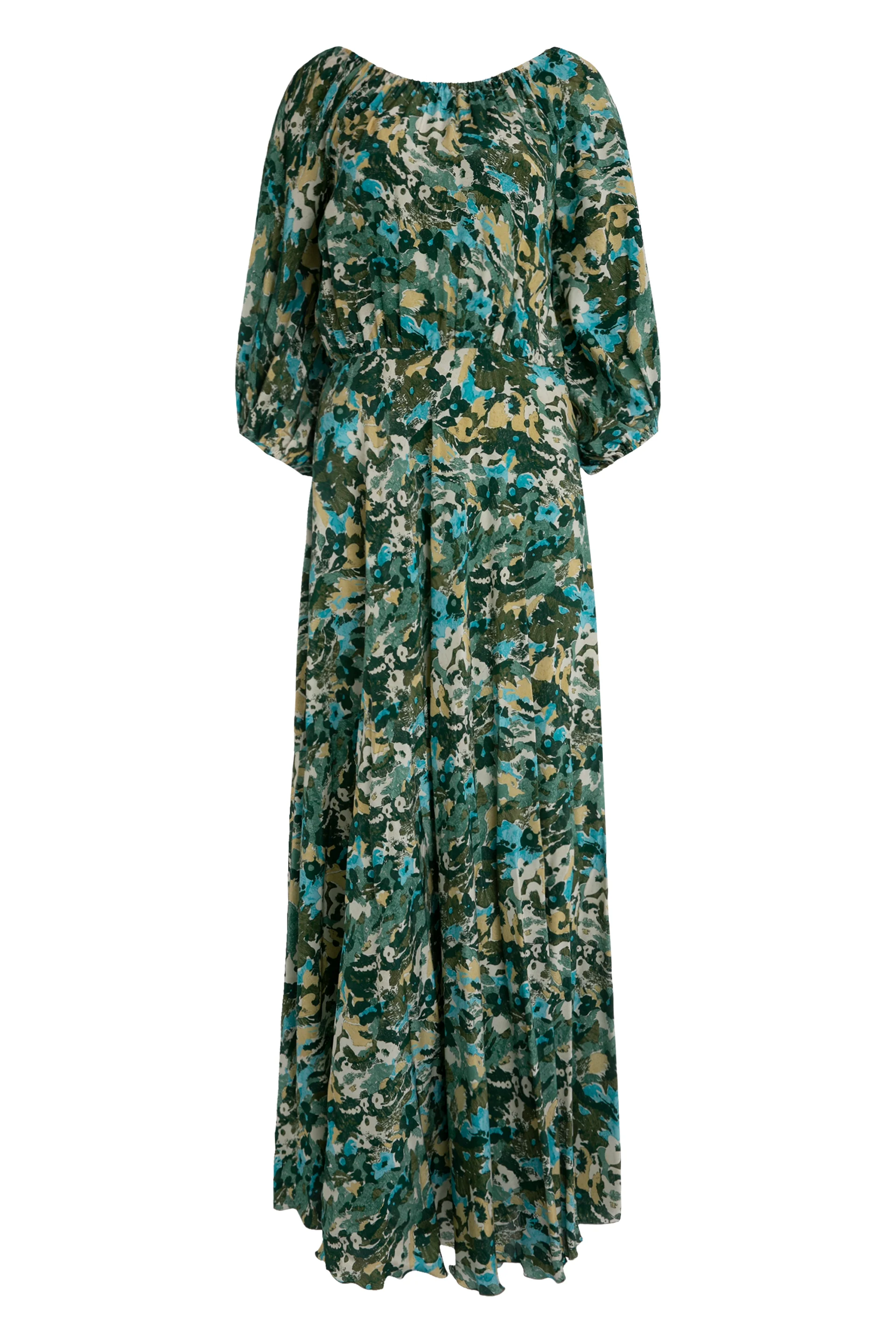 Marinella Piccinno Sara Floral Print Silk Dress