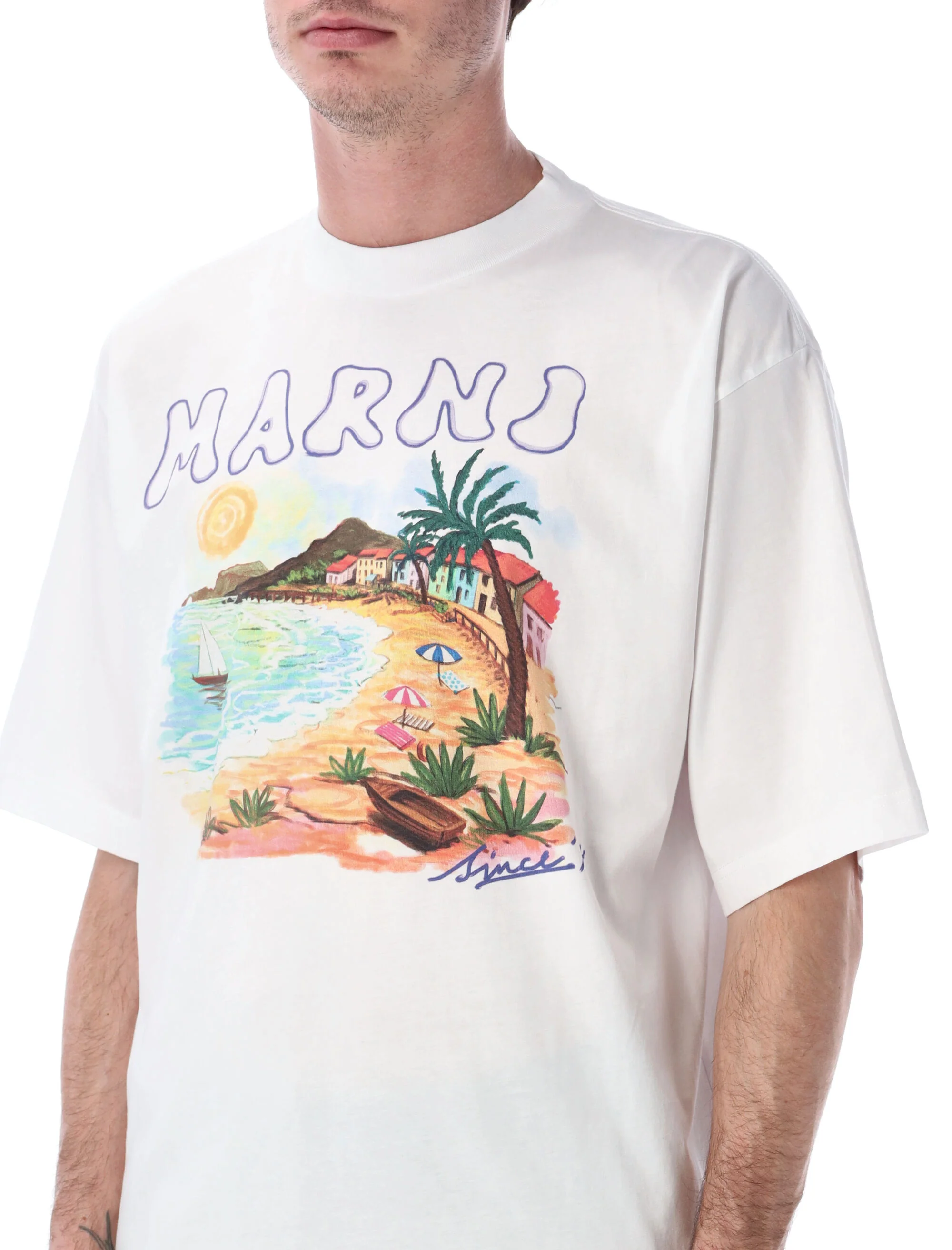 Marni Artistic Summer Mood T-Shirt - Relaxed Fit Size 48 - Image 3