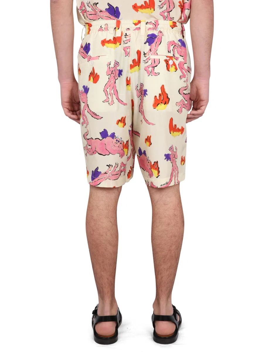 MARNI Bermuda Shorts with Print - Image 4