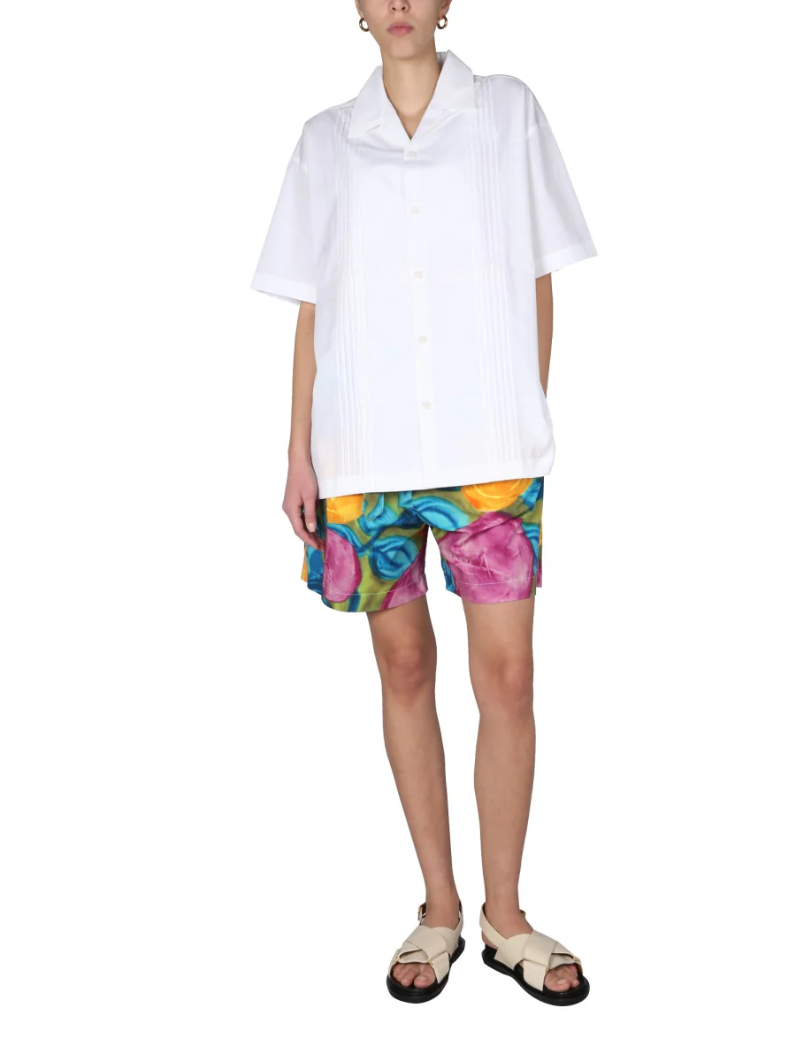 MARNI Floral-print Bermuda with Belt - Image 2