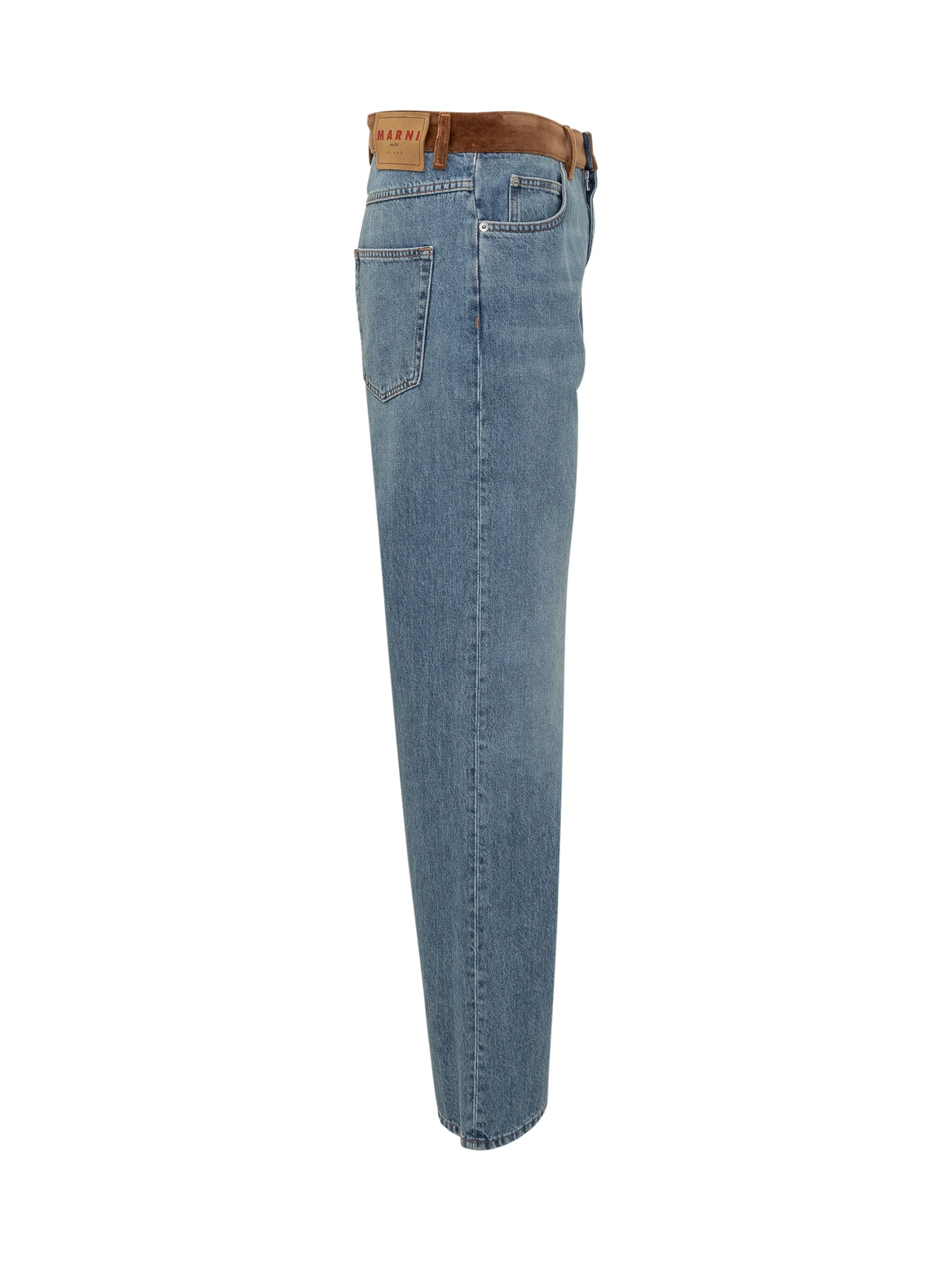 Marni Gamba Mini Denim Jeans - Image 4
