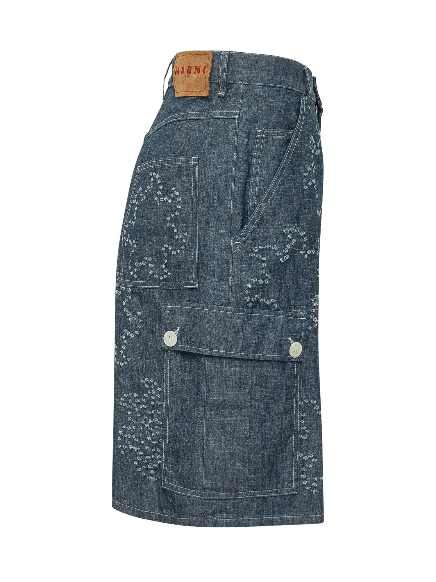 Marni Graphic Print Cargo Bermuda Shorts - Image 3