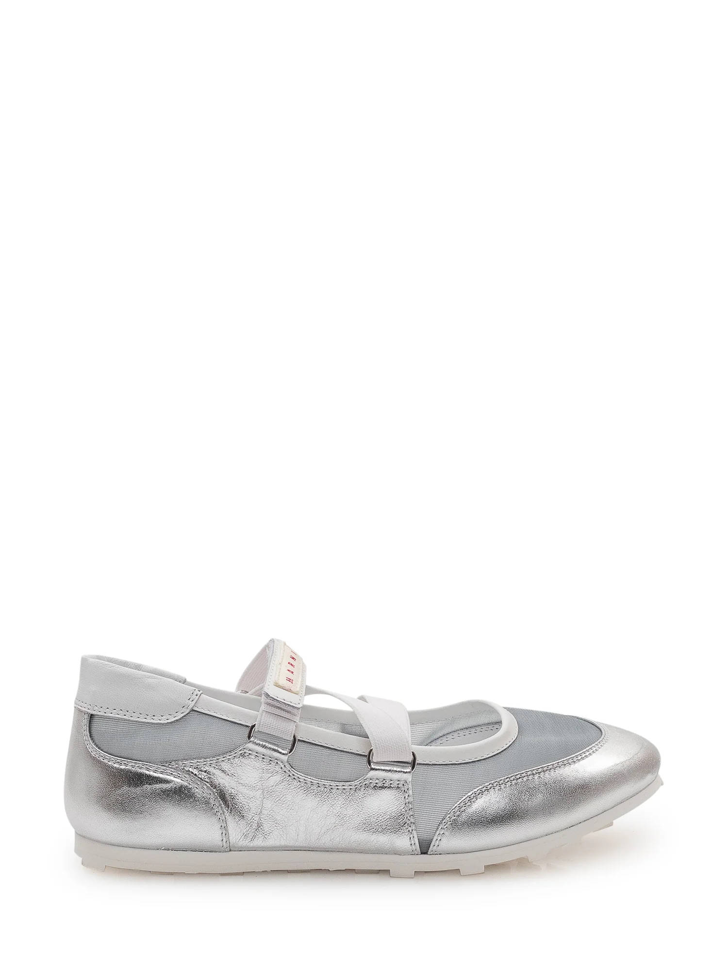Marni Mini Ballerina Flats with Double Strap and Mesh Insert