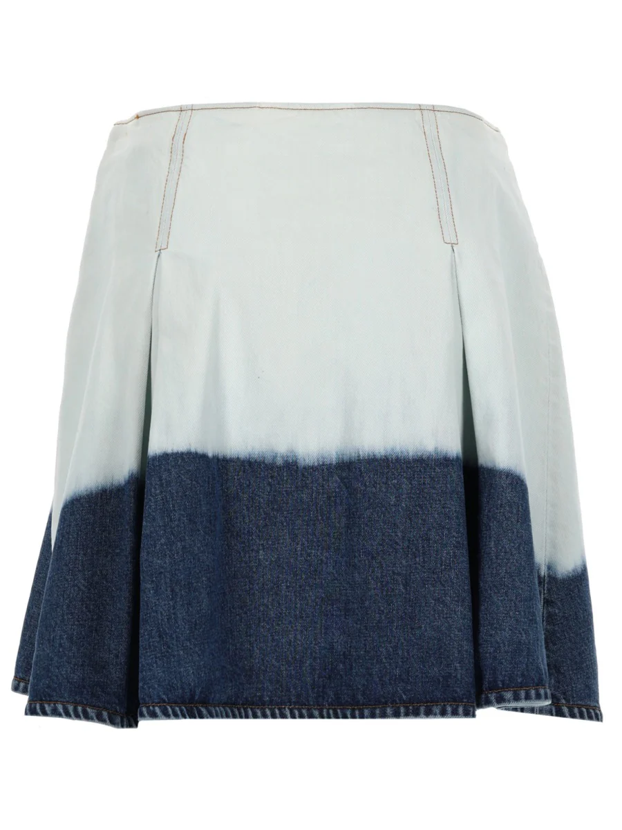 MARNI Screen-printed Denim Flared Skirt - Image 2
