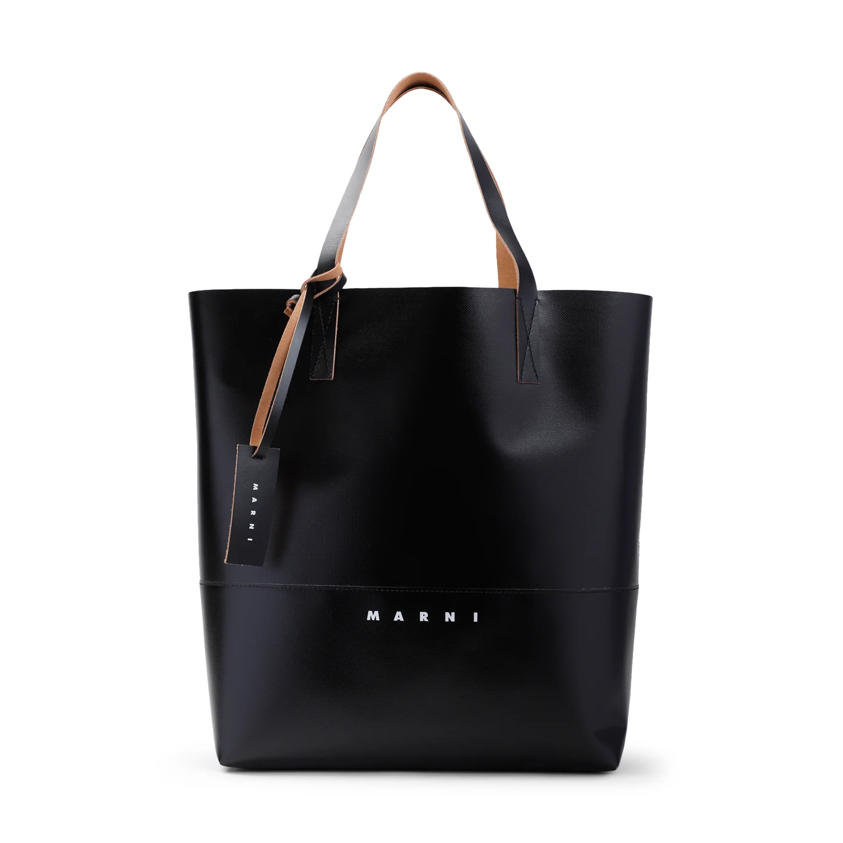 MARNI Tribeca Logo-print Faux-leather Tote Bag - Image 2