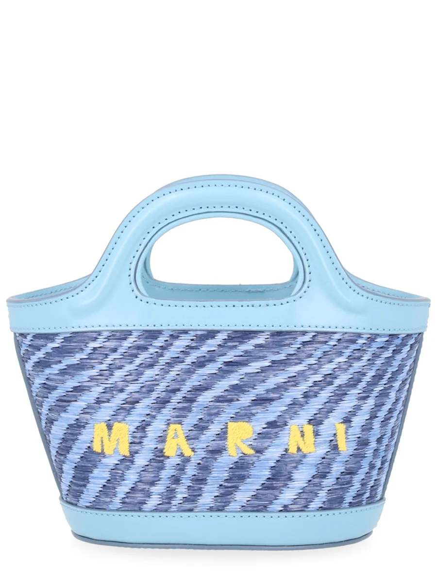 MARNI Wavy Raffia-effect Tropicalia Micro Bag