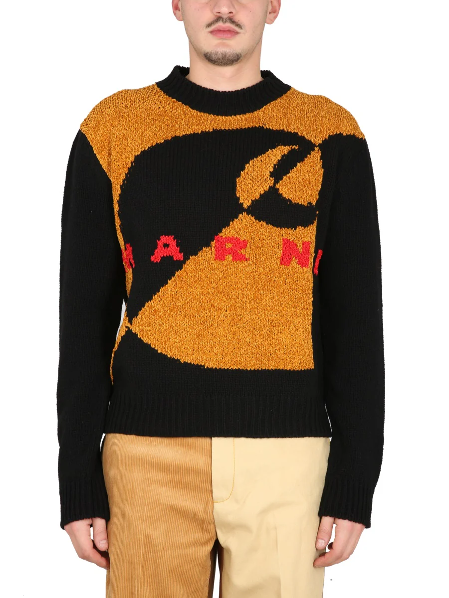 MARNI X CARHARTT WIP Wool and Silk Sweater with Logo