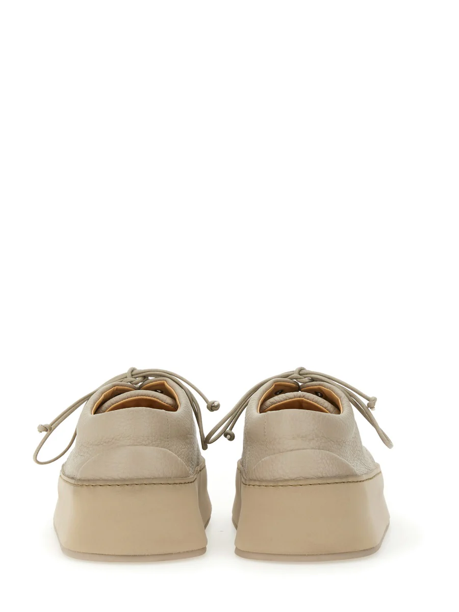 MARSÈLL Pebbled Leather Platform Derby Shoes - Image 3