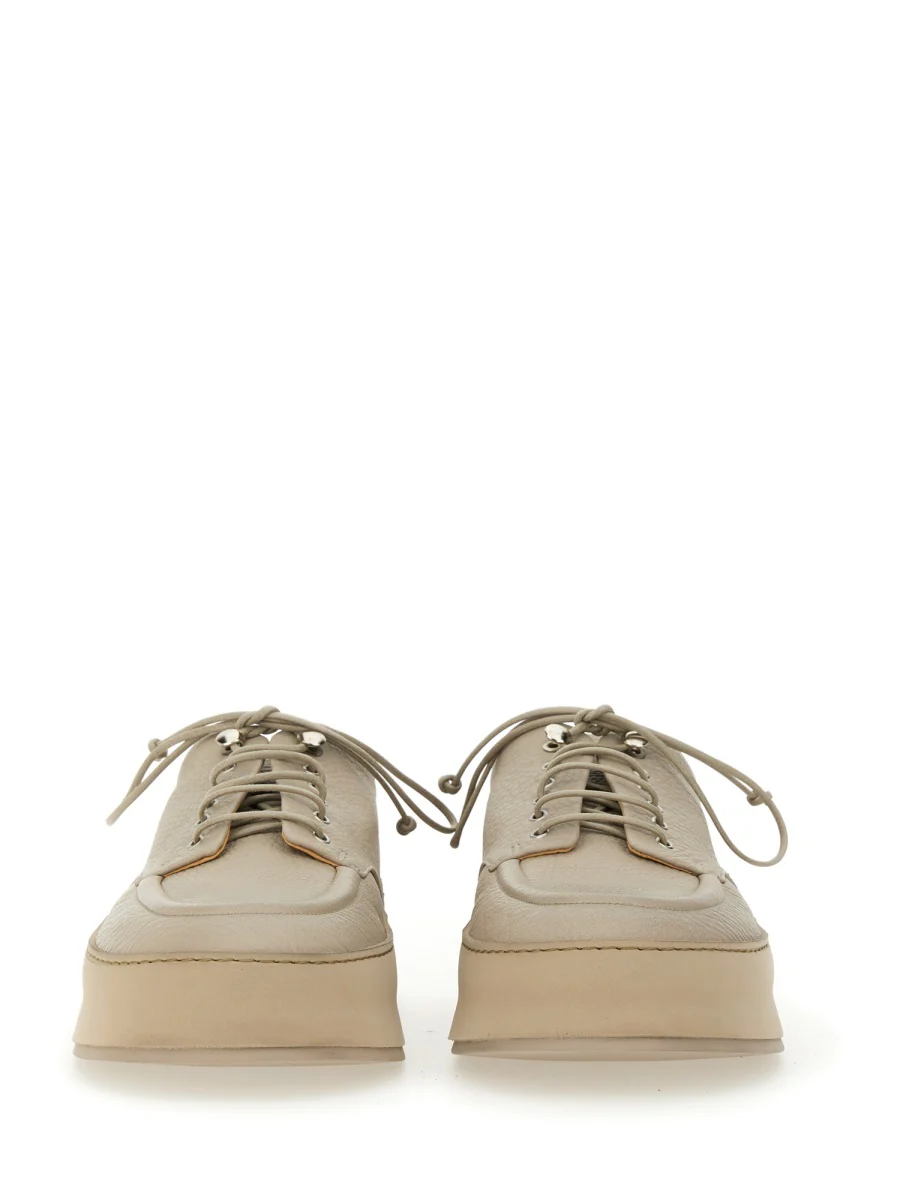 MARSÈLL Pebbled Leather Platform Derby Shoes - Image 4