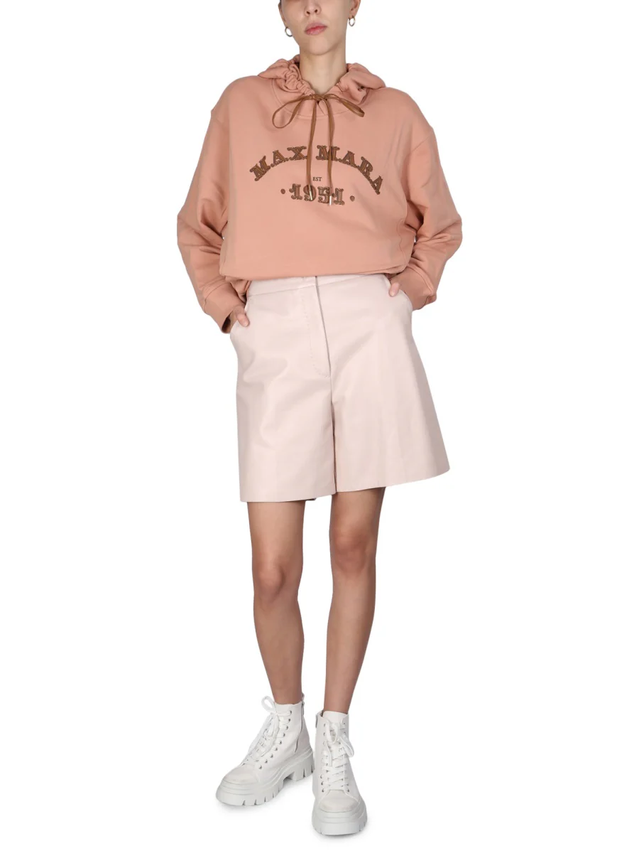 MAX MARA Adito Logo Cotton Hoodie - Image 2