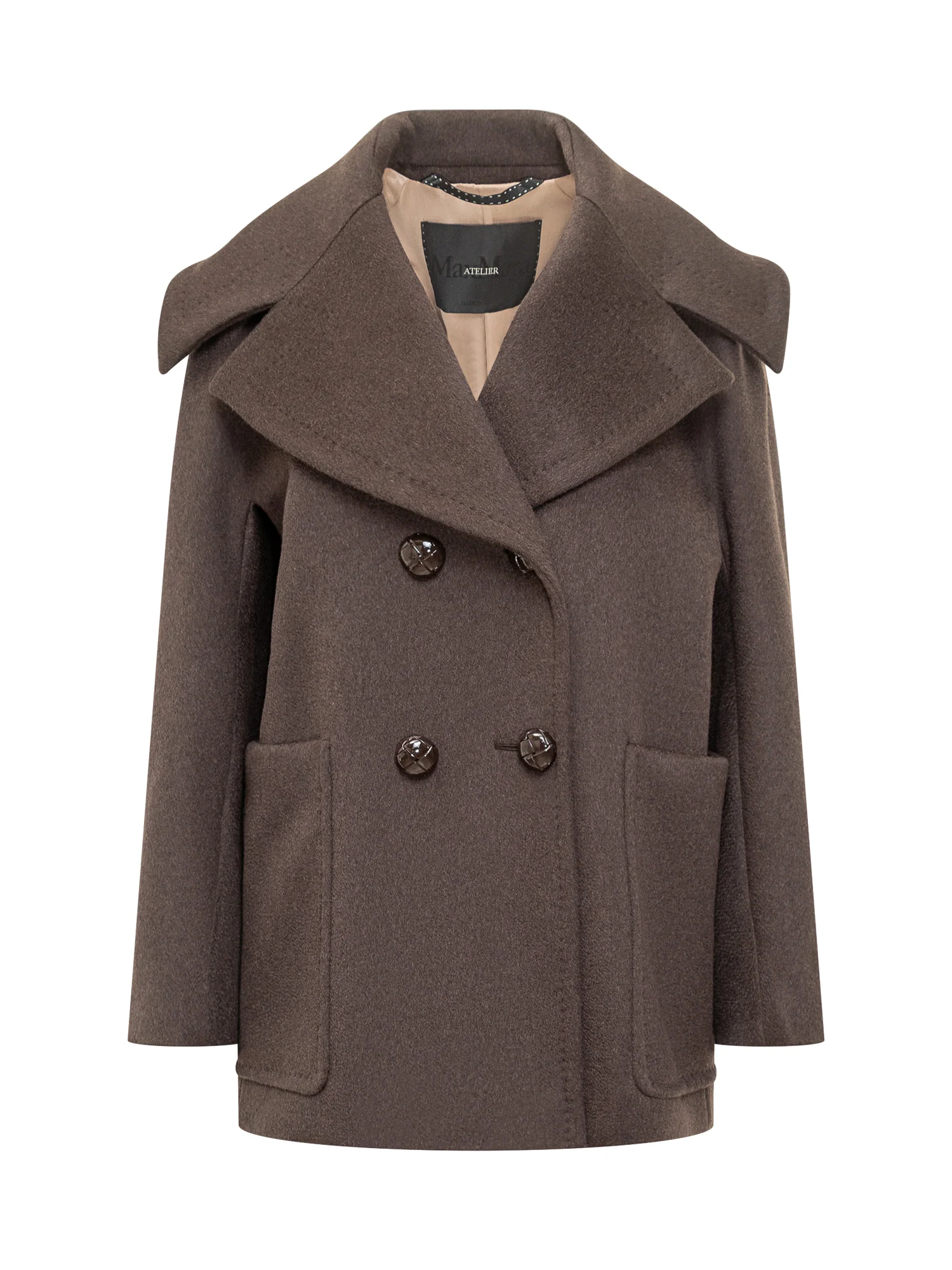 Max Mara Atelier Elegant Cashmere Double-Breasted Jacket