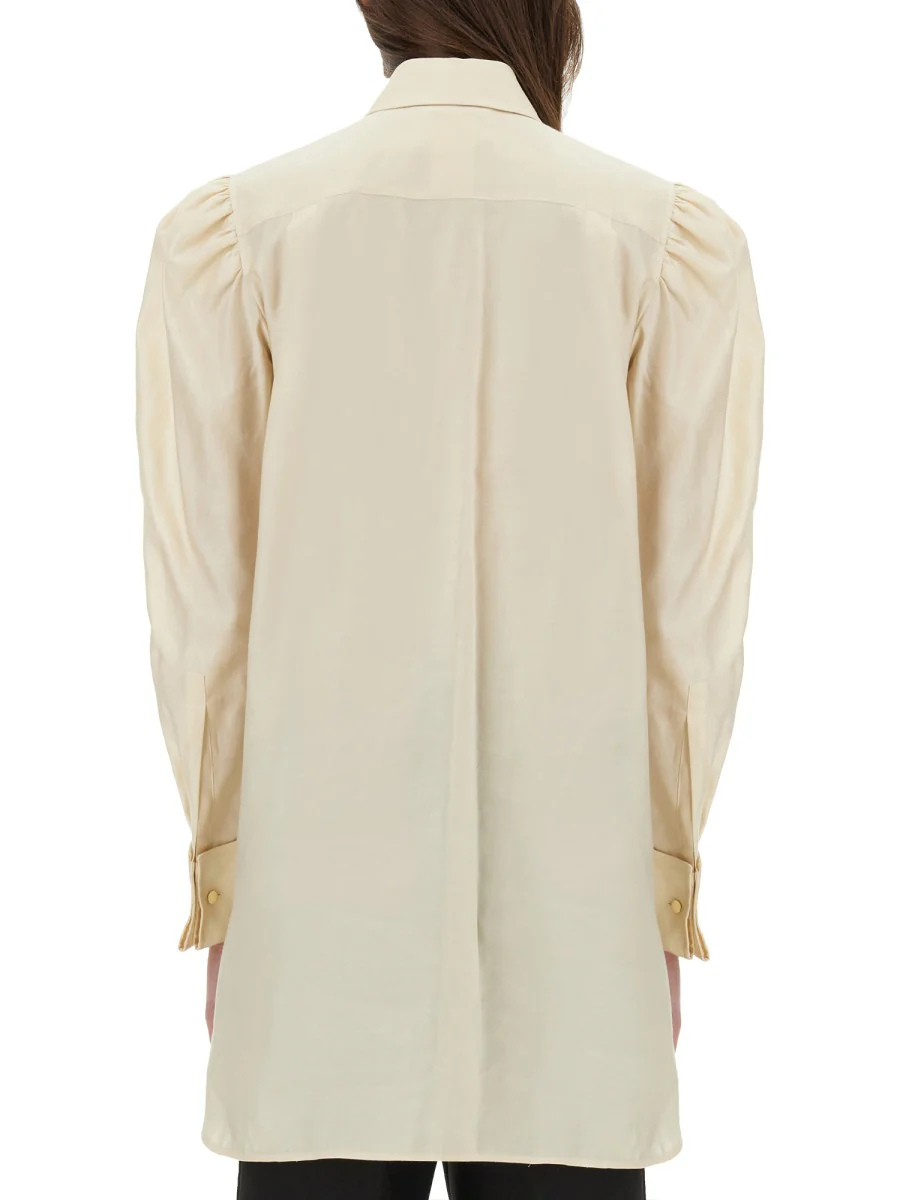 MAX MARA Faraday Gathered Cotton Shirt - Image 3