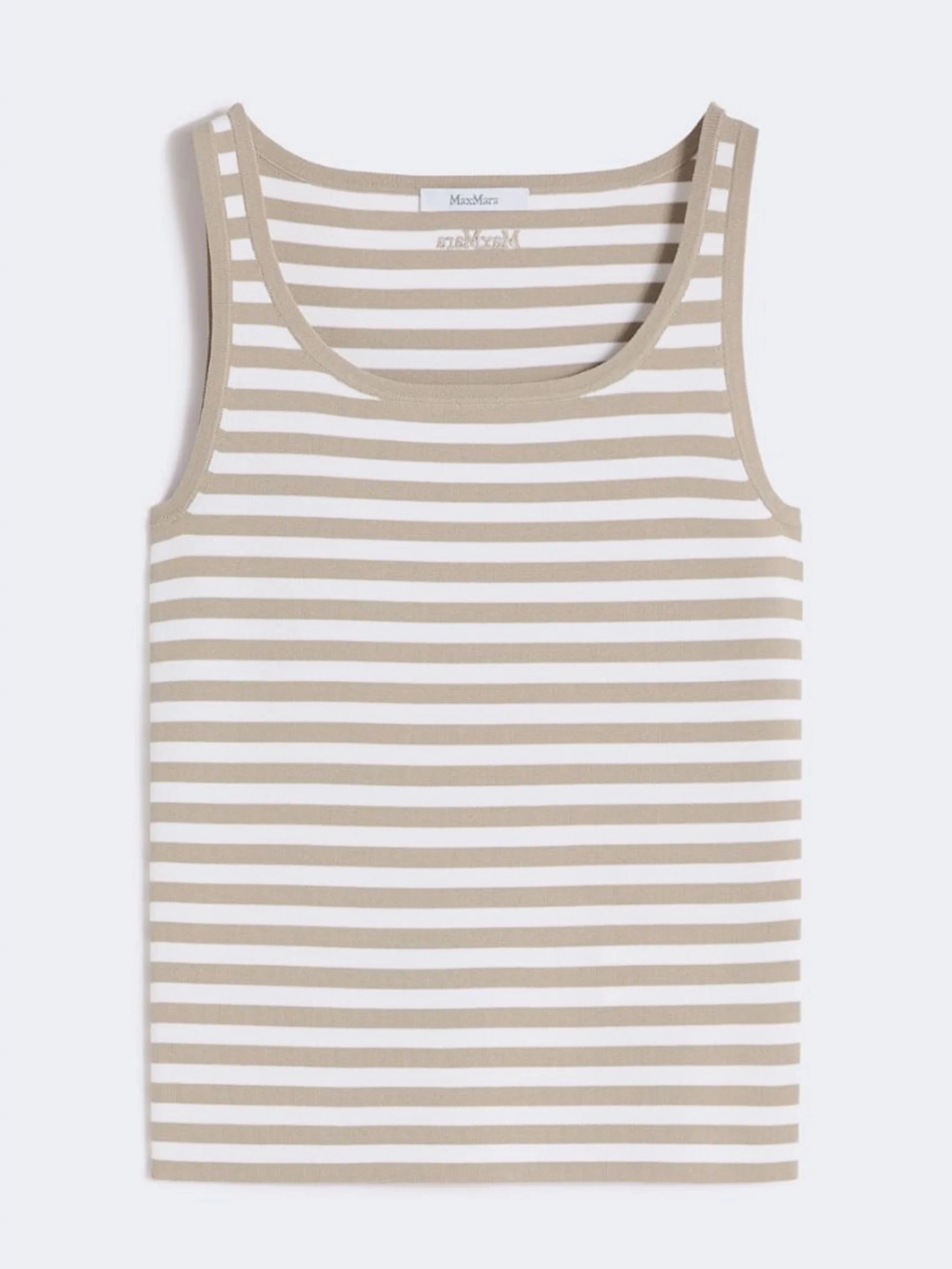 Max Mara Figure-Hugging Mini Top with Embroidered Detail - Size S