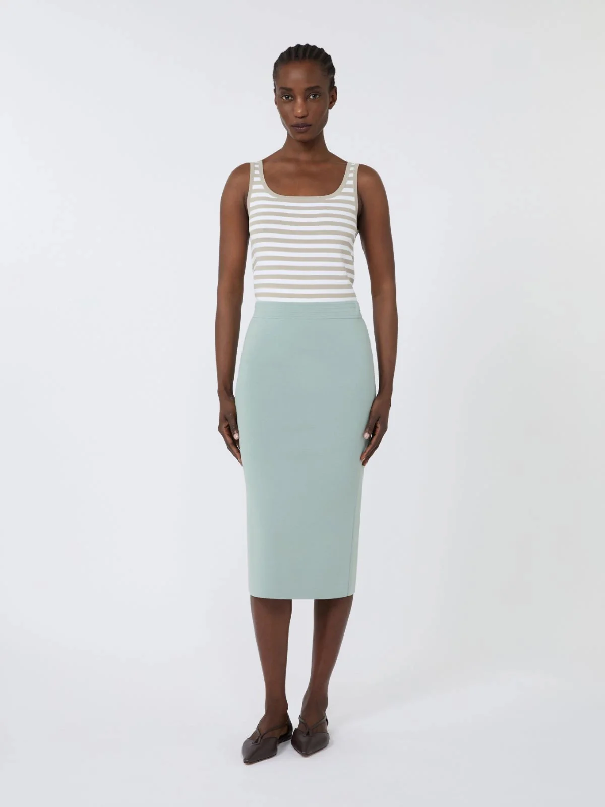 Max Mara Figure-Hugging Mini Top with Embroidered Detail - Size S - Image 2