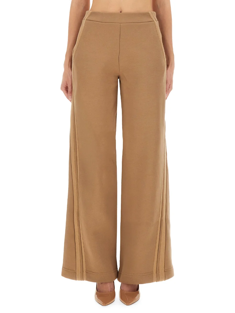 MAX MARA Herringbone Cotton Wide-leg Pants - Image 5