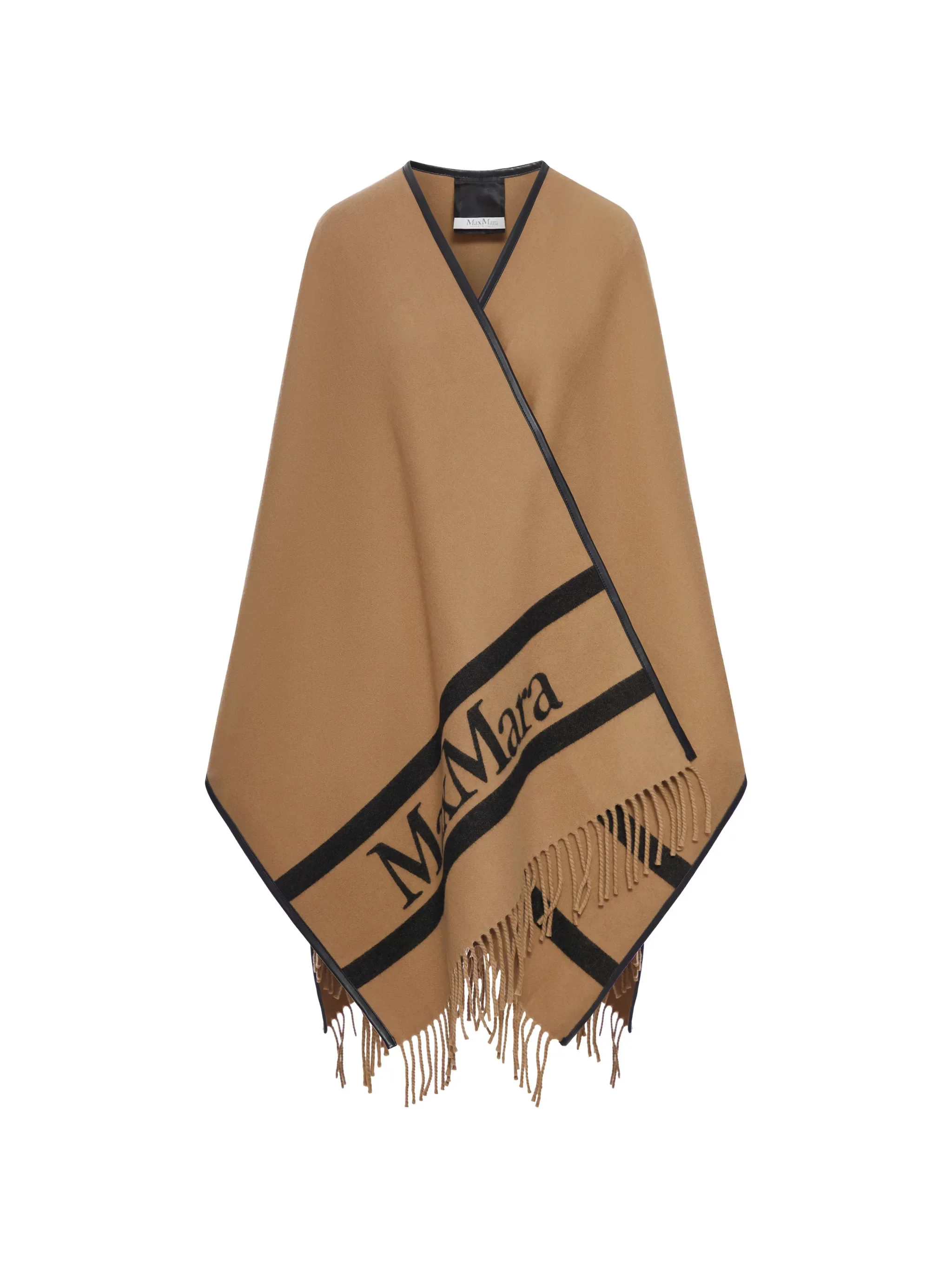 Max Mara Jacquard Motif Scarf with Long Fringing