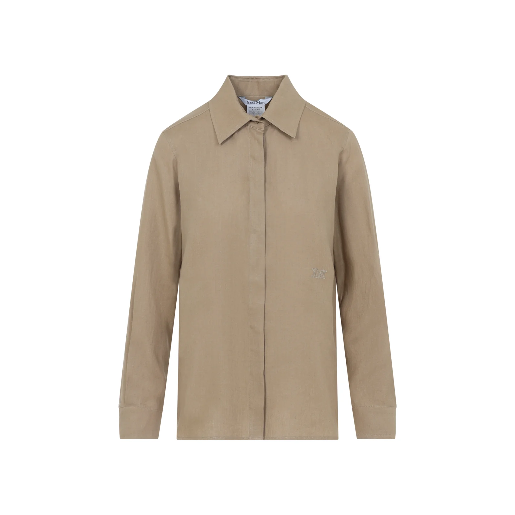 Max Mara Mini Linen M Logo Shirt - Image 3