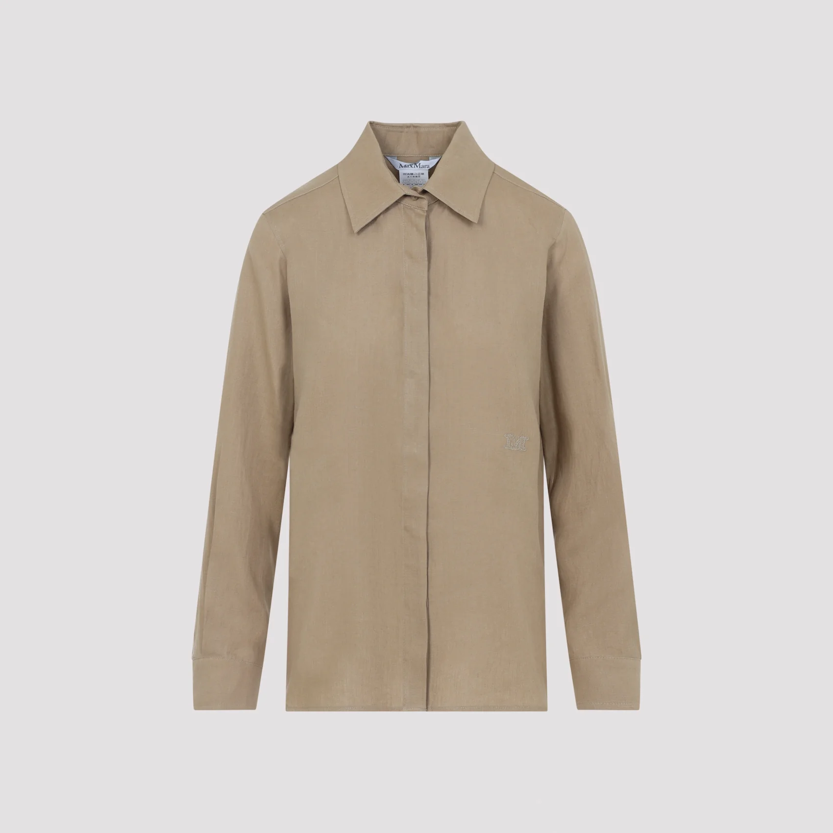 Max Mara Mini Linen M Logo Shirt - Image 4