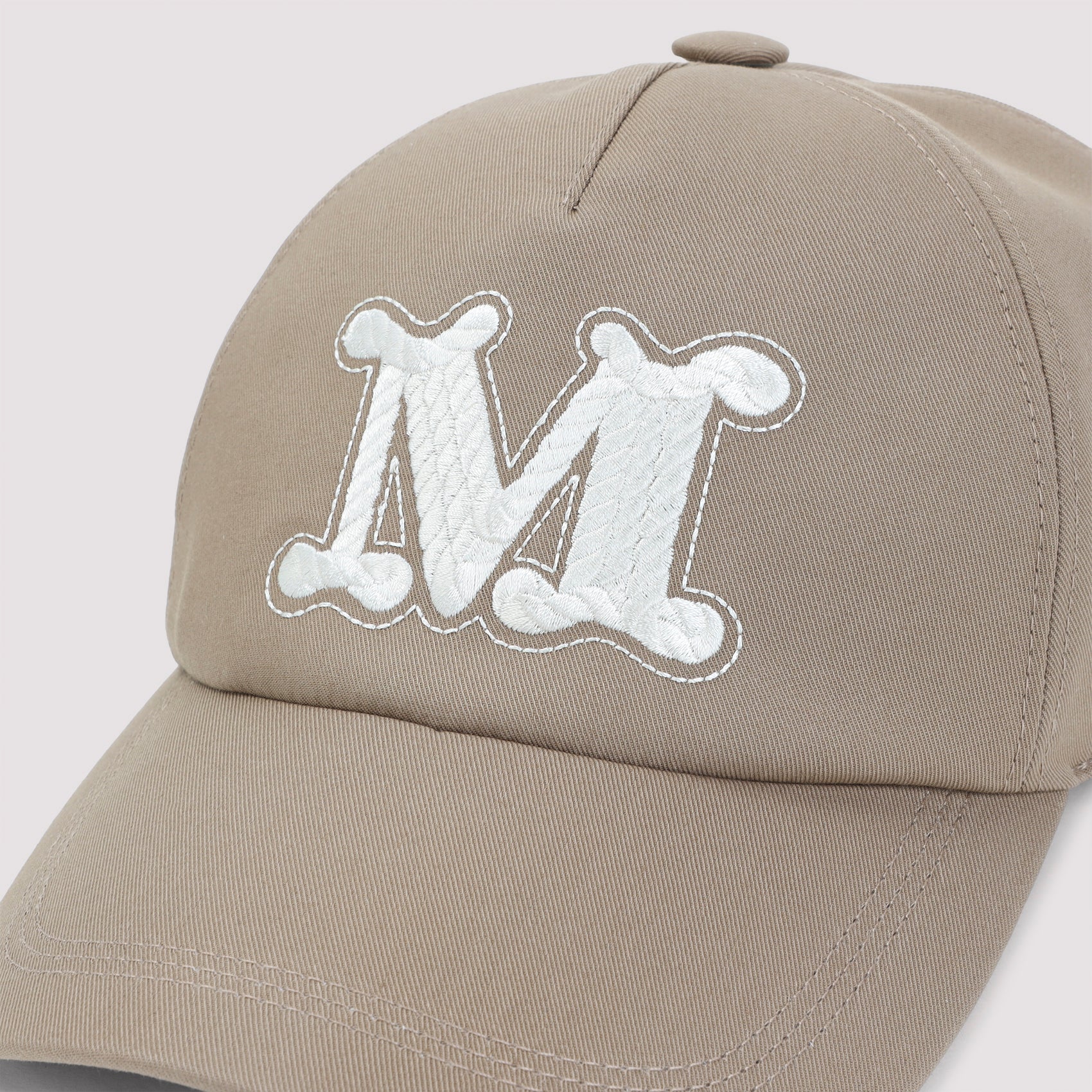 Max Mara Mxaribaldo Logo Embroidered Baseball Cap - Image 5