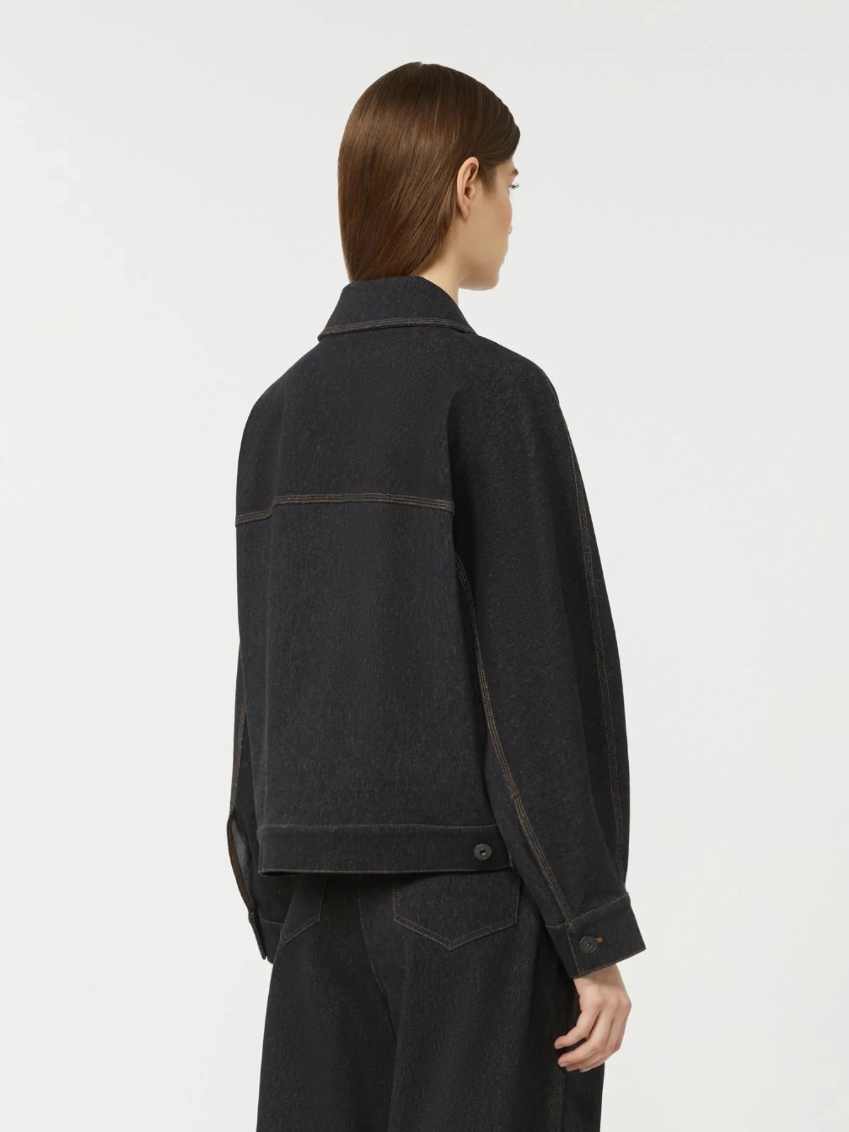 Max Mara Oversized Cotton Blend Jacket with Kimono Sleeves - Image 4