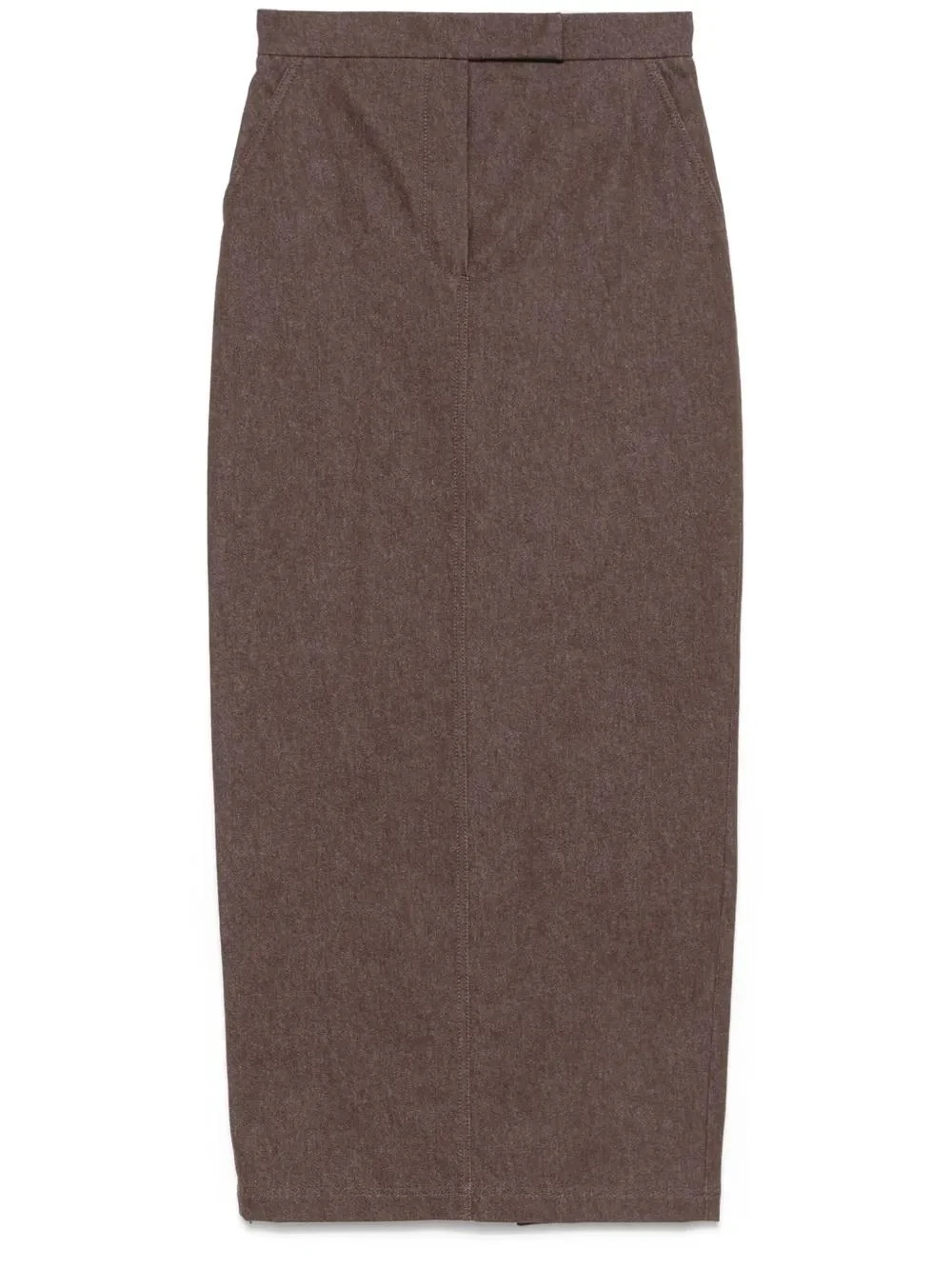 MAX MARA Pianosa Long Pencil Skirt in Denim-effect Cotton