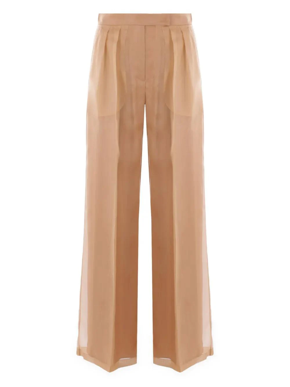 MAX MARA Printed Wide-Leg Silk Trousers