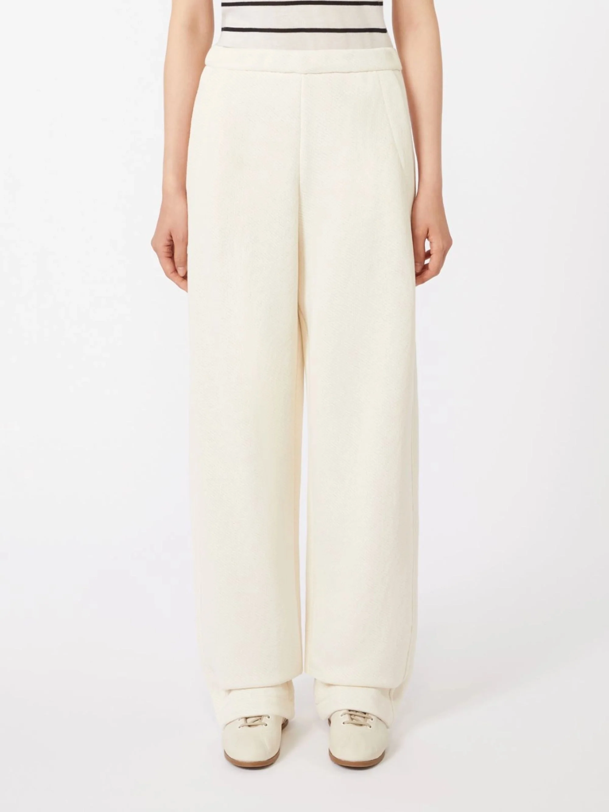 MAX MARA PURE Dente Wide-Leg Cotton-Blend Trousers - Image 2