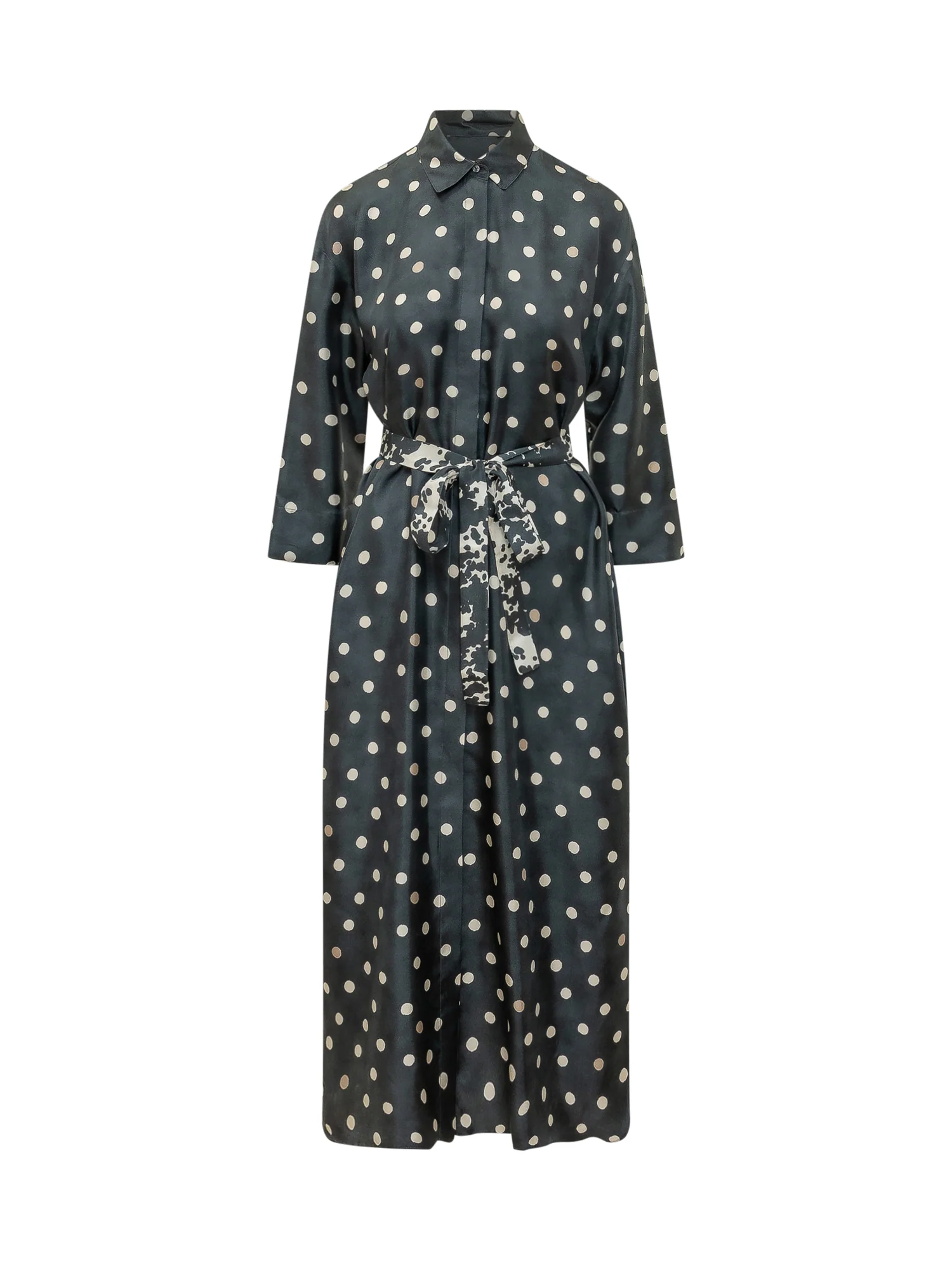Max Mara`s Chic Chemisier Mini Dress with Belt