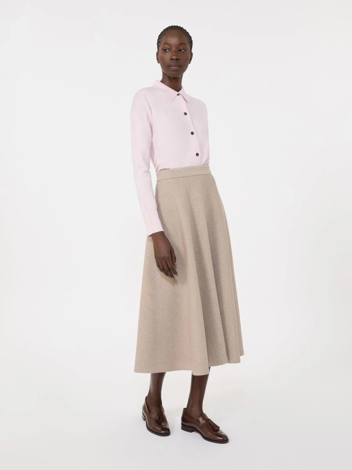 Max Mara Slim Fit Drop-Shoulder Long Sleeve Shirt - Size S - Image 2