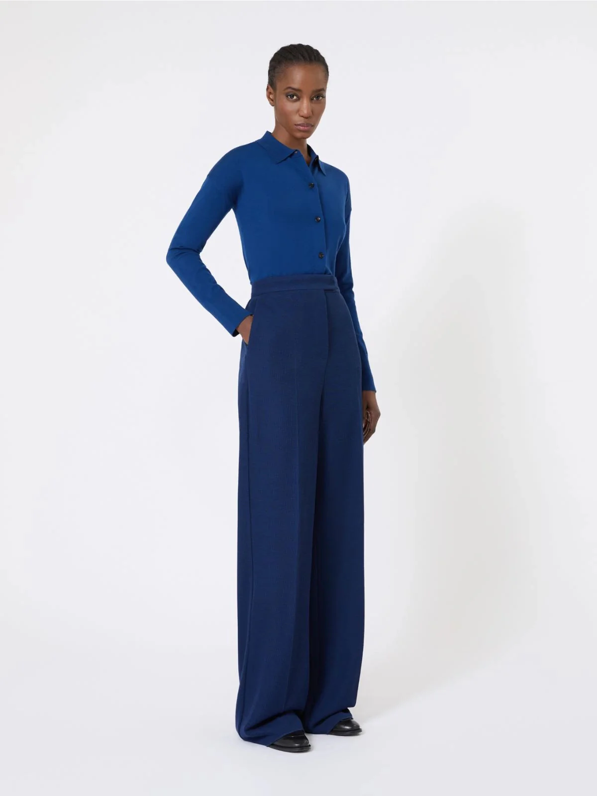 Max Mara Slim Fit Drop-Shoulder Long Sleeve Shirt - Size S - Image 2