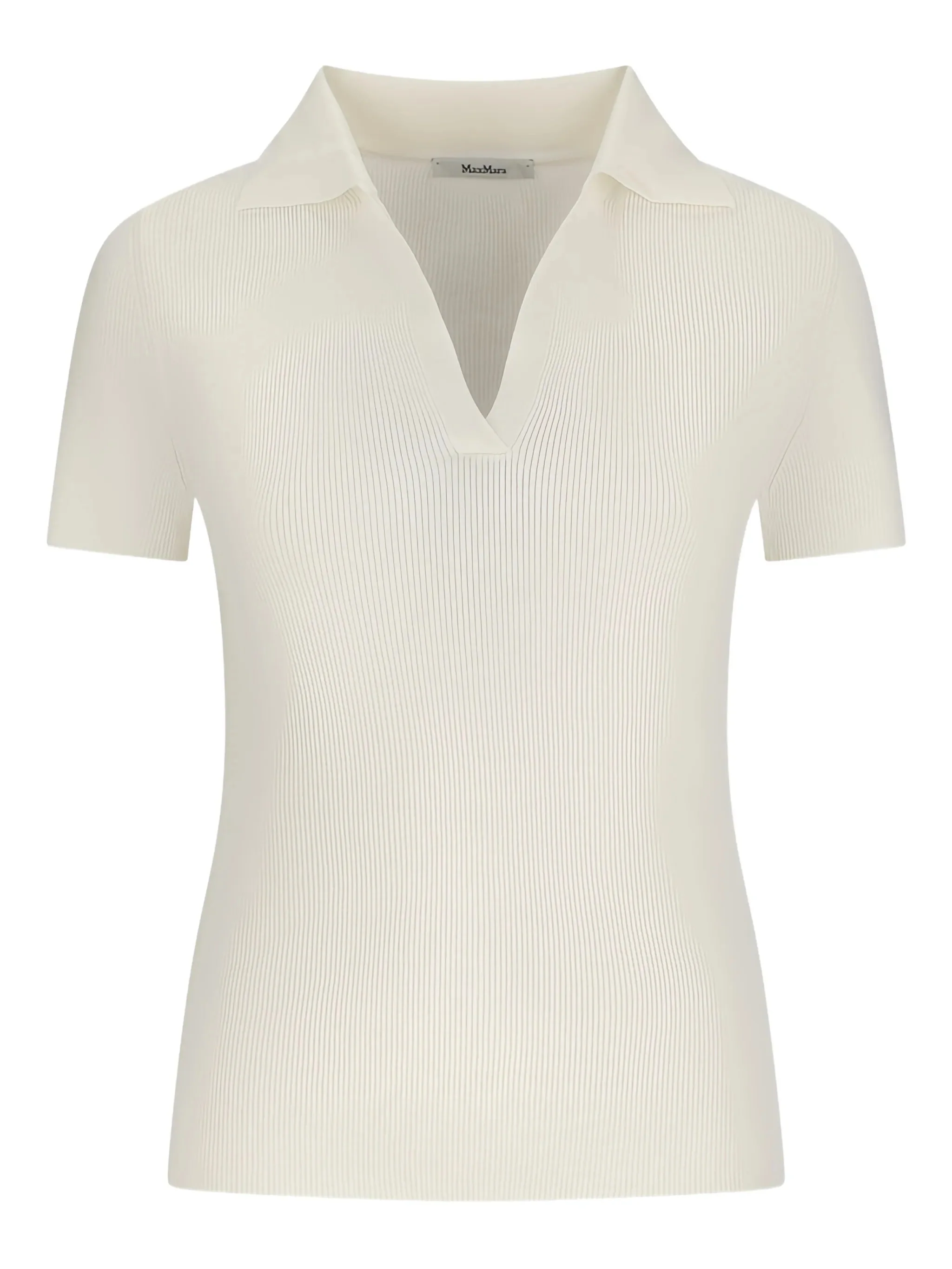 Max Mara Slim Fit Polo T-Shirt with Set-In Sleeves - Size S