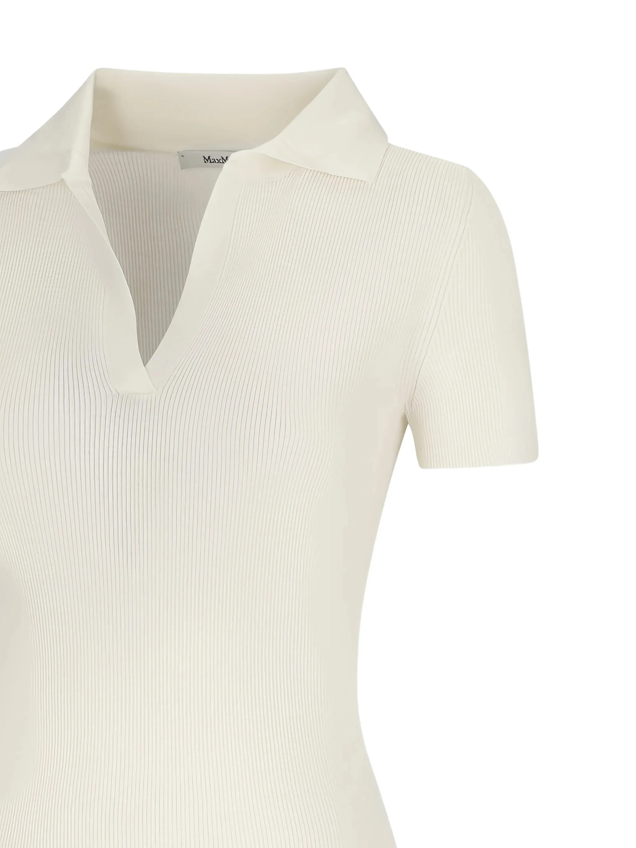 Max Mara Slim Fit Polo T-Shirt with Set-In Sleeves - Size S - Image 3