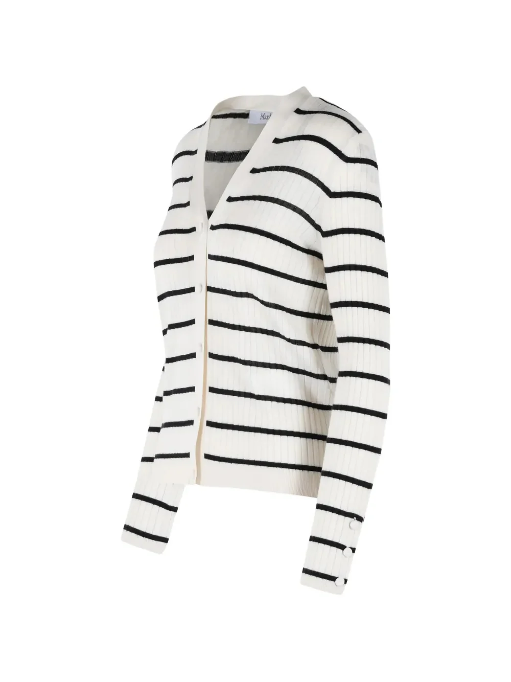Max Mara Slim Fit V-Neckline Sweater with Drop Shoulder Long Sleeves - Size S - Image 3