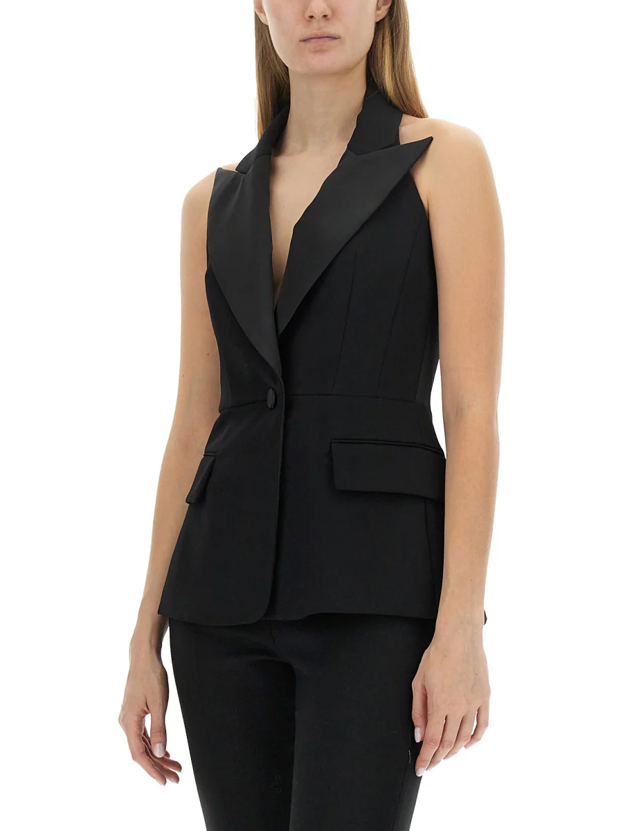 Max Mara Slim Fit Wool Blend Vest - Image 4