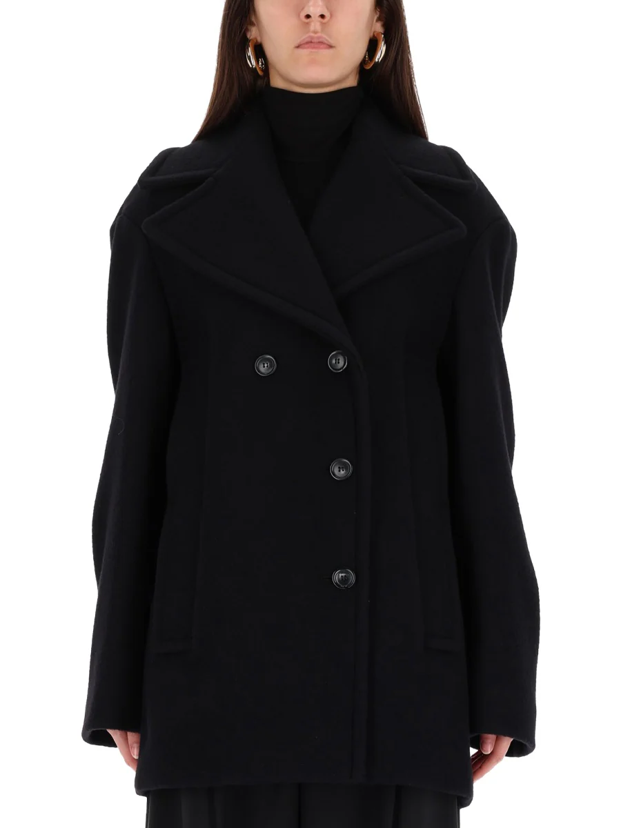 MAX MARA SPORTMAX Adamo Double Breasted Tailored Virgin Wool Blazer