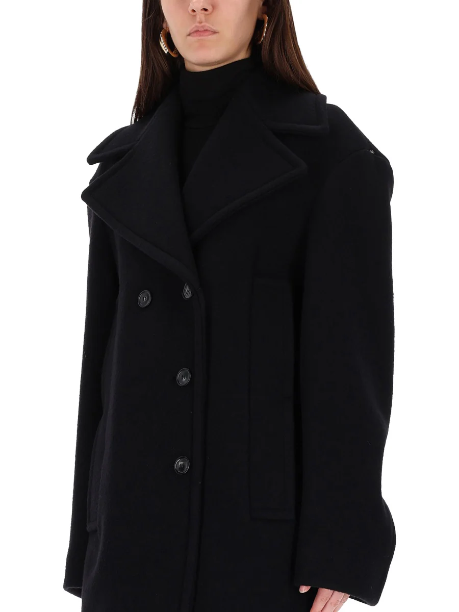 MAX MARA SPORTMAX Adamo Double Breasted Tailored Virgin Wool Blazer - Image 4