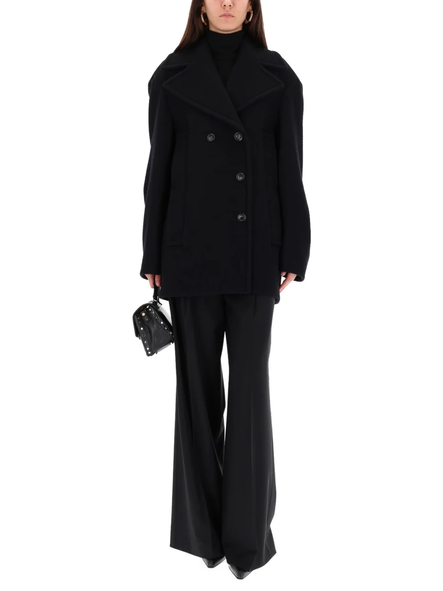 MAX MARA SPORTMAX Adamo Double Breasted Tailored Virgin Wool Blazer - Image 6