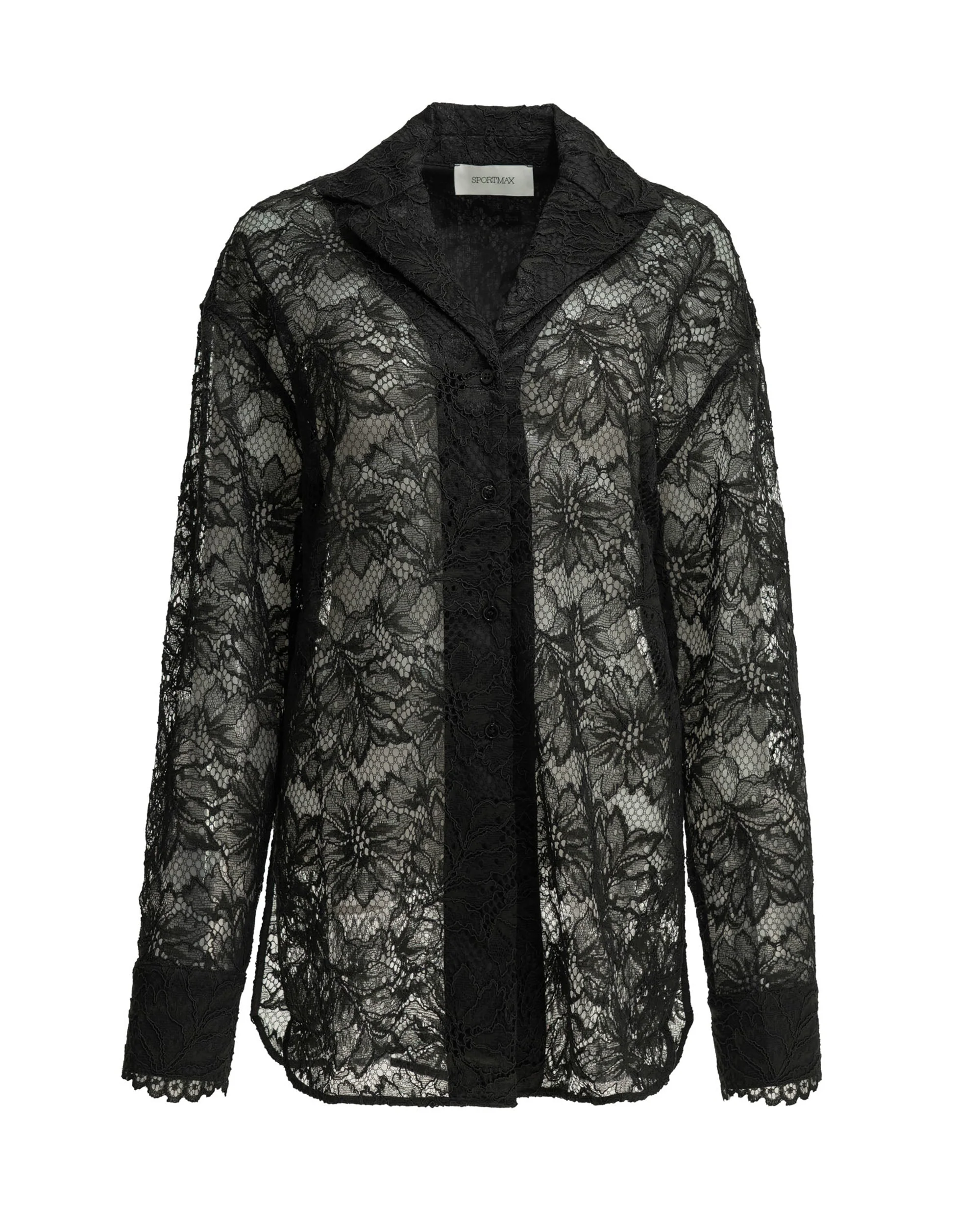 Max Mara Sportmax Casual Lace Shirt with Oversized Fit