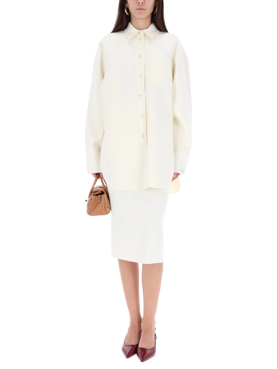 MAX MARA SPORTMAX Riber - Oversized Shirt in Double Fabric - Image 2