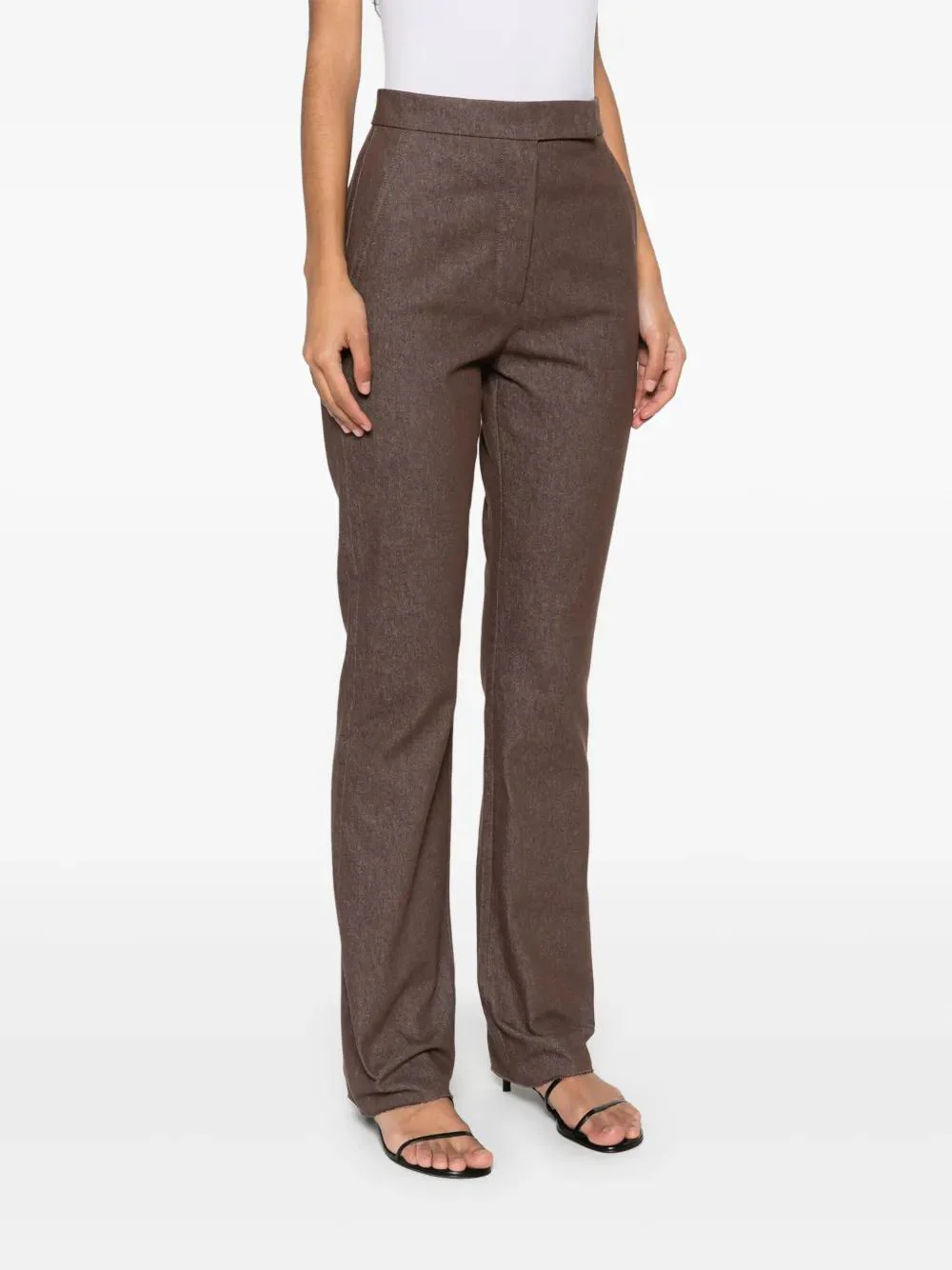 Max Mara Straight Fit Cotton Trousers - Image 3