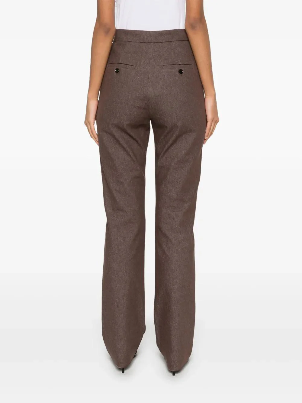 Max Mara Straight Fit Cotton Trousers - Image 4