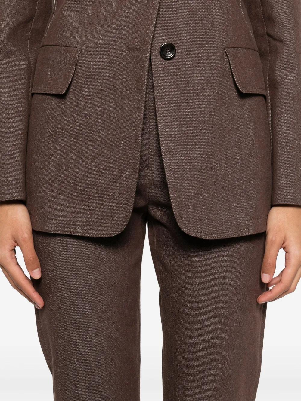 Max Mara Straight Fit Cotton Trousers - Image 5