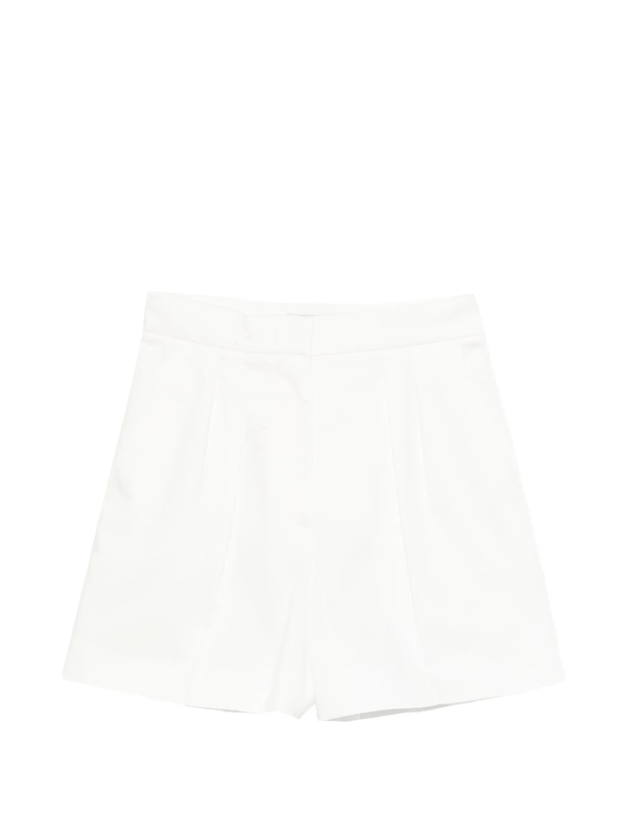 Max Mara Structured Stretch Cotton Satin Mini Shorts