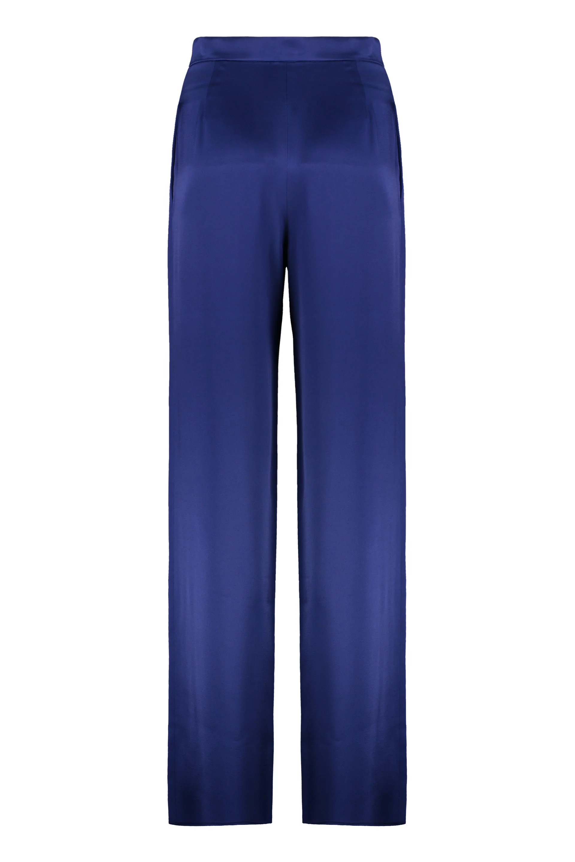 Max Mara Studio Satin Trousers with Side Pockets - Image 4